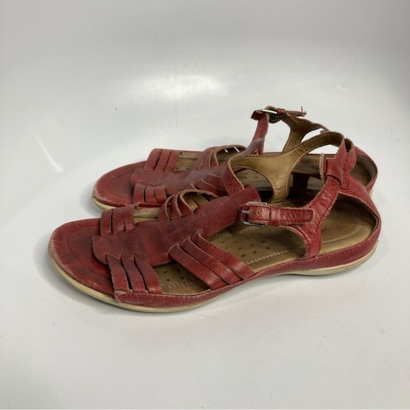 ECCO red leather sandals size 36 - Picture 6 of 8